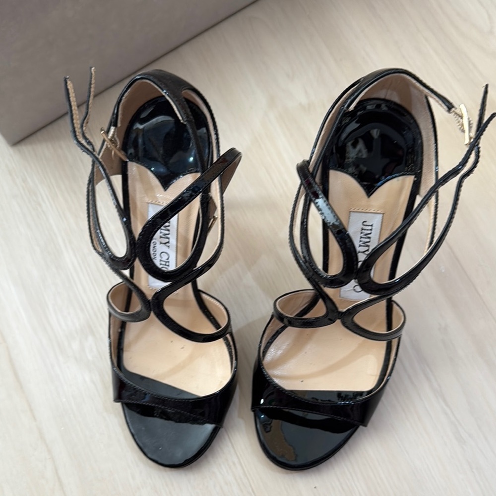 Jimmy Choo Black Strappy Heels
